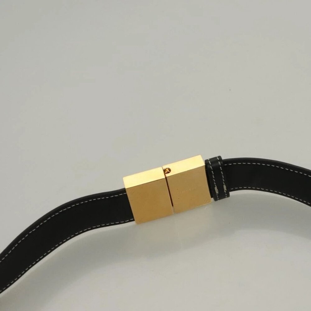 BURBERRY Waist Bag Leather Black Gold Auth bs27391 - Picture 8 of 16